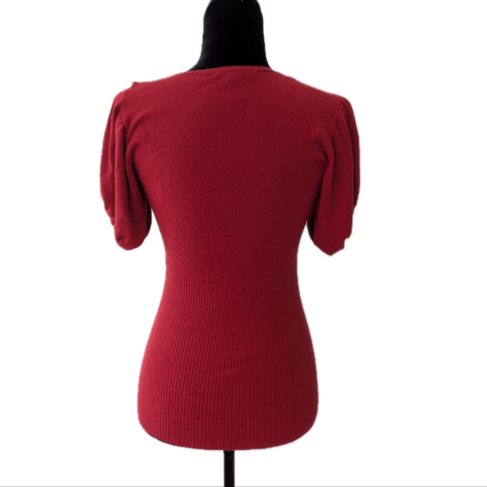 Y2K Nanette Lepore Puffed Sleeve Top - Picture 5 of 8